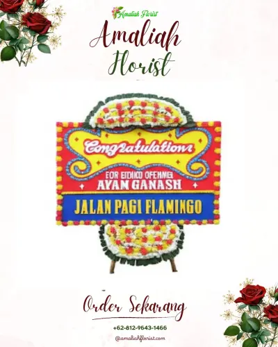Bunga Papan Congratulation di Jalan Rta Milono Palangkaraya